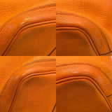エルメス HERMES ガーデンパーティPM □O刻印 オレンジ×シルバー金具 ネゴンダ レディース トートバッグ