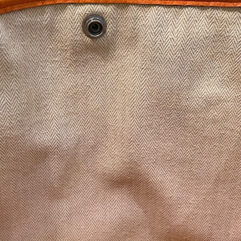エルメス HERMES ガーデンパーティPM □O刻印 オレンジ×シルバー金具 ネゴンダ レディース トートバッグ