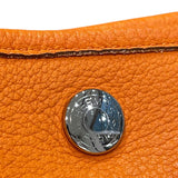 エルメス HERMES ガーデンパーティPM □O刻印 オレンジ×シルバー金具 ネゴンダ レディース トートバッグ