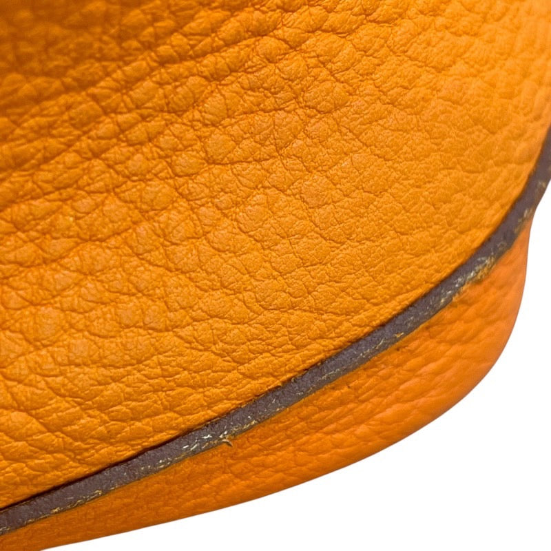 エルメス HERMES ガーデンパーティPM □O刻印 オレンジ×シルバー金具 ネゴンダ レディース トートバッグ