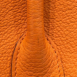 エルメス HERMES ガーデンパーティPM □O刻印 オレンジ×シルバー金具 ネゴンダ レディース トートバッグ