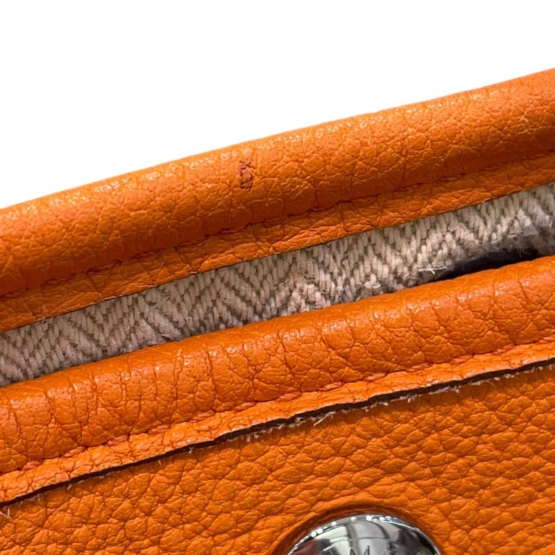 エルメス HERMES ガーデンパーティPM □O刻印 オレンジ×シルバー金具 ネゴンダ レディース トートバッグ