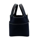 エルメス HERMES ピコタンロックPM カーゴ B刻 ブラック×ゴールド金具 トワル・スイフト レディース ハンドバッグ
