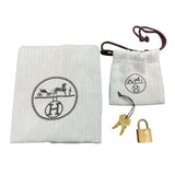 エルメス HERMES ピコタンロックPM カーゴ B刻 ブラック×ゴールド金具 トワル・スイフト レディース ハンドバッグ