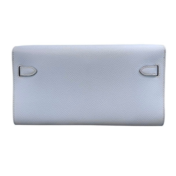 エルメス HERMES ケリートゥーゴー Y刻印 ブループリュム×シルバー金具 エプソン レディース 長財布