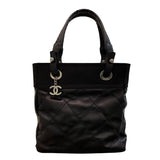 シャネル CHANEL パリビアリッツトートPM A34208 ブラック PVC レディース ハンドバッグ