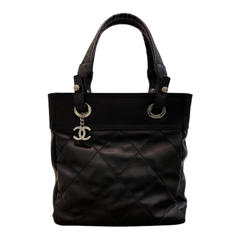 シャネル CHANEL パリビアリッツトートPM A34208 ブラック PVC レディース ハンドバッグ