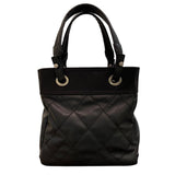 シャネル CHANEL パリビアリッツトートPM A34208 ブラック PVC レディース ハンドバッグ