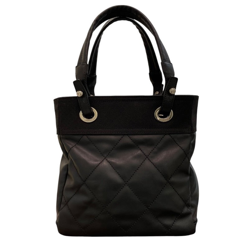 シャネル CHANEL パリビアリッツトートPM A34208 ブラック PVC レディース ハンドバッグ