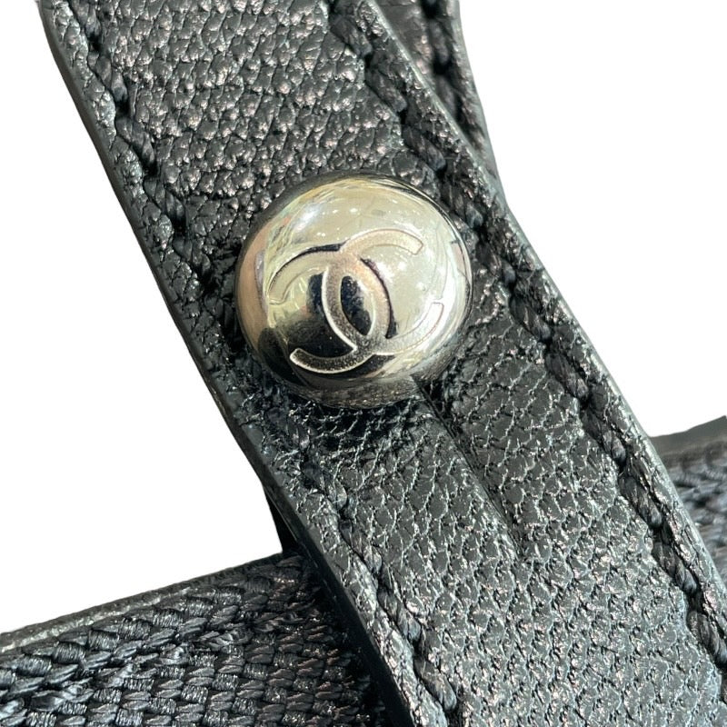 シャネル CHANEL パリビアリッツトートPM A34208 ブラック PVC レディース ハンドバッグ