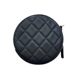 シャネル CHANEL マトラッセ ラウンドショルダー AP0245 ネイビー×ゴールド金具 キャビアスキン レディース ショルダーバッグ