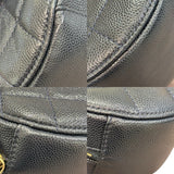 シャネル CHANEL マトラッセ ラウンドショルダー AP0245 ネイビー×ゴールド金具 キャビアスキン レディース ショルダーバッグ