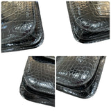 エルメス HERMES コンスタンス3　24　ヴェルソ C刻 ブラック・ブルーエレクトリック　SV金具 アリゲーター レディース ショルダーバッグ