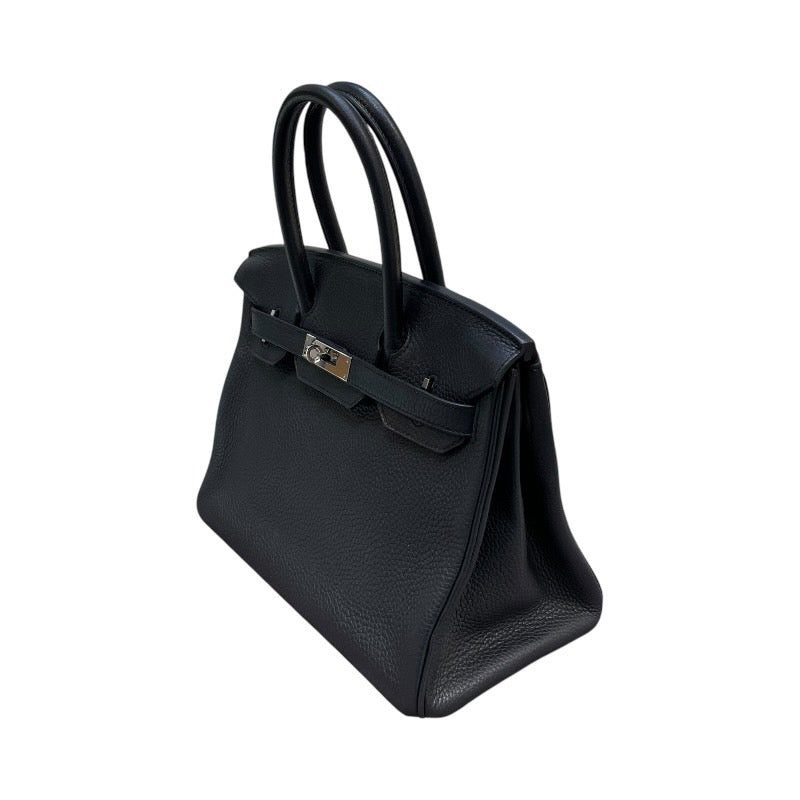 エルメス HERMES バーキン30 X刻 ブラック×シルバー金具 トリヨンクレマンス レディース ハンドバッグ