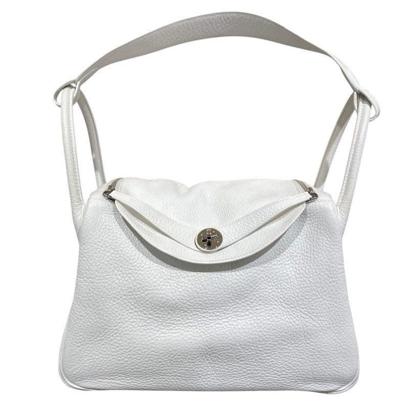 エルメス HERMES リンディ30 □J刻 ホワイト　SV金具 トリヨン レディース ショルダーバッグ