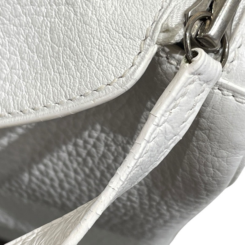 エルメス HERMES リンディ30 □J刻 ホワイト　SV金具 トリヨン レディース ショルダーバッグ