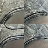 シャネル CHANEL 復刻トート A01804 5番台 ブラック×シルバー金具 キャビアスキン レディース トートバッグ