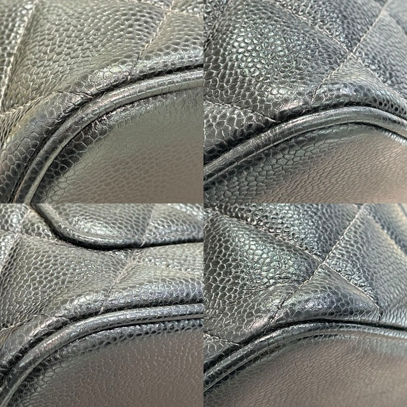 シャネル CHANEL 復刻トート A01804 5番台 ブラック×シルバー金具 キャビアスキン レディース トートバッグ