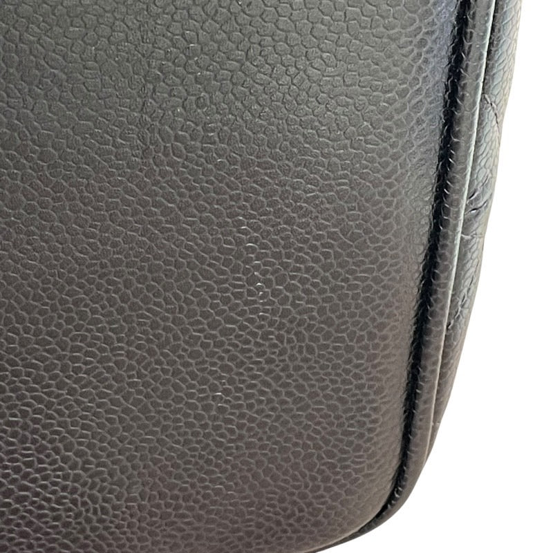 シャネル CHANEL 復刻トート A01804 5番台 ブラック×シルバー金具 キャビアスキン レディース トートバッグ