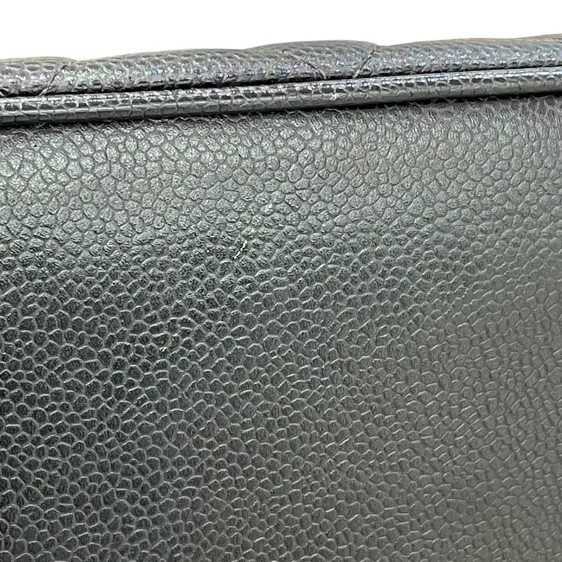 シャネル CHANEL 復刻トート A01804 5番台 ブラック×シルバー金具 キャビアスキン レディース トートバッグ