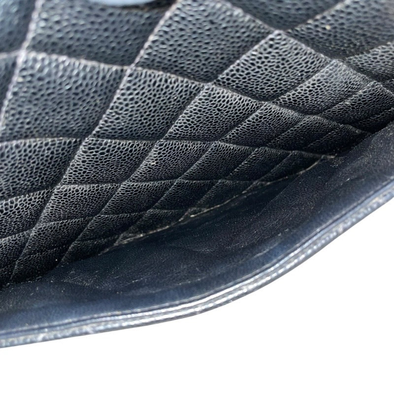 シャネル CHANEL 復刻トート A01804 5番台 ブラック×シルバー金具 キャビアスキン レディース トートバッグ