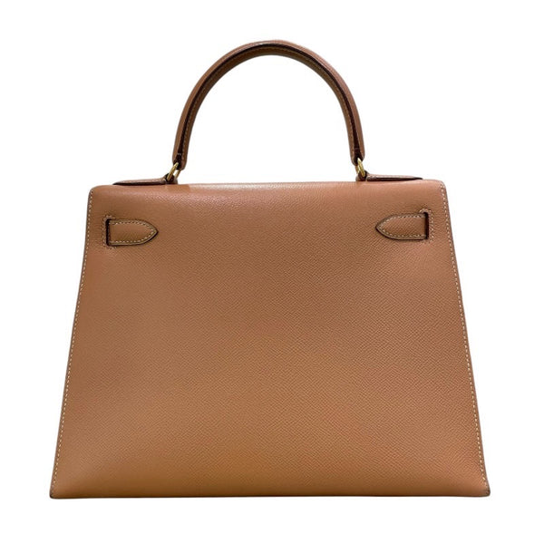 エルメス HERMES ケリー28 外縫い 〇V刻印 ナチュラル×ゴールド金具 クシュベル レディース ショルダーバッグ