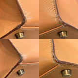 エルメス HERMES ケリー28 外縫い 〇V刻印 ナチュラル×ゴールド金具 クシュベル レディース ショルダーバッグ