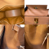 エルメス HERMES ケリー28 外縫い 〇V刻印 ナチュラル×ゴールド金具 クシュベル レディース ショルダーバッグ