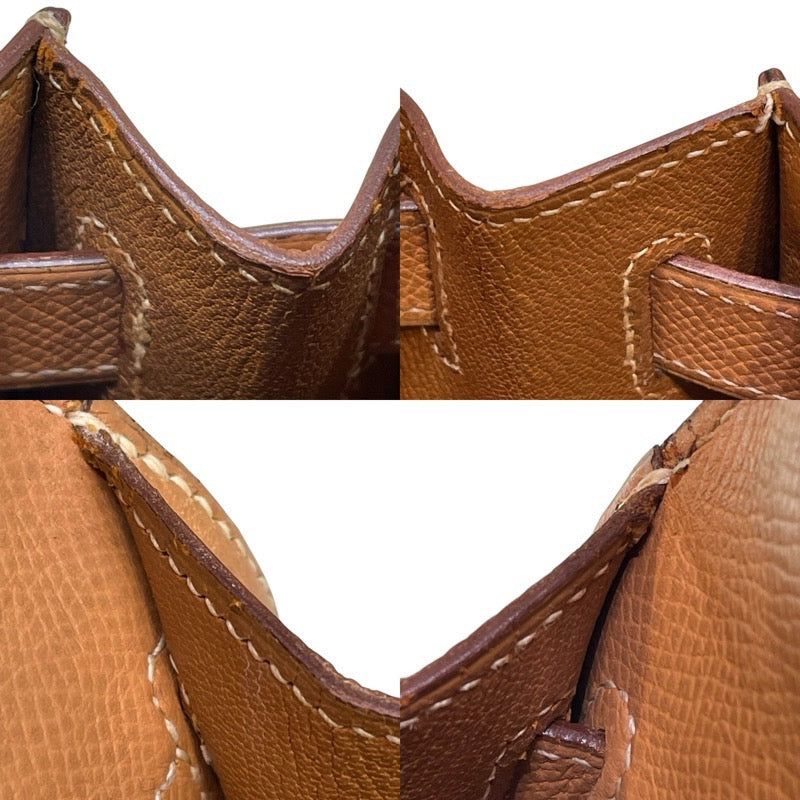 エルメス HERMES ケリー28 外縫い 〇V刻印 ナチュラル×ゴールド金具 クシュベル レディース ショルダーバッグ