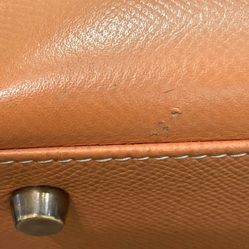 エルメス HERMES ケリー28 外縫い 〇V刻印 ナチュラル×ゴールド金具 クシュベル レディース ショルダーバッグ