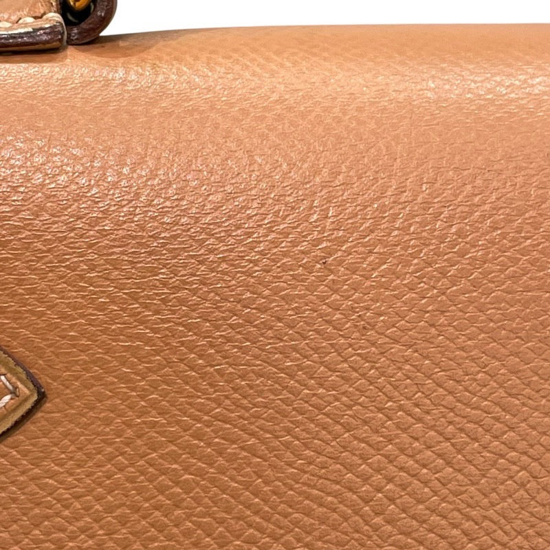 エルメス HERMES ケリー28 外縫い 〇V刻印 ナチュラル×ゴールド金具 クシュベル レディース ショルダーバッグ