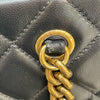 シャネル CHANEL マトラッセ ショッピングトートバッグ 17番台 ブラック ゴールド金具 ラムスキン レディース