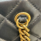 シャネル CHANEL マトラッセ ショッピングトートバッグ 17番台 ブラック ゴールド金具 ラムスキン レディース