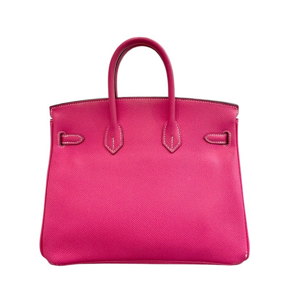 エルメス HERMES バーキン25 キャンディ □O刻 ローズティリアン✕ルビー✕シルバー金具 エプソン レディース ハンドバッグ