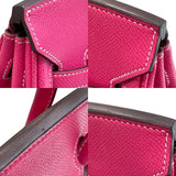 エルメス HERMES バーキン25 キャンディ □O刻 ローズティリアン✕ルビー✕シルバー金具 エプソン レディース ハンドバッグ