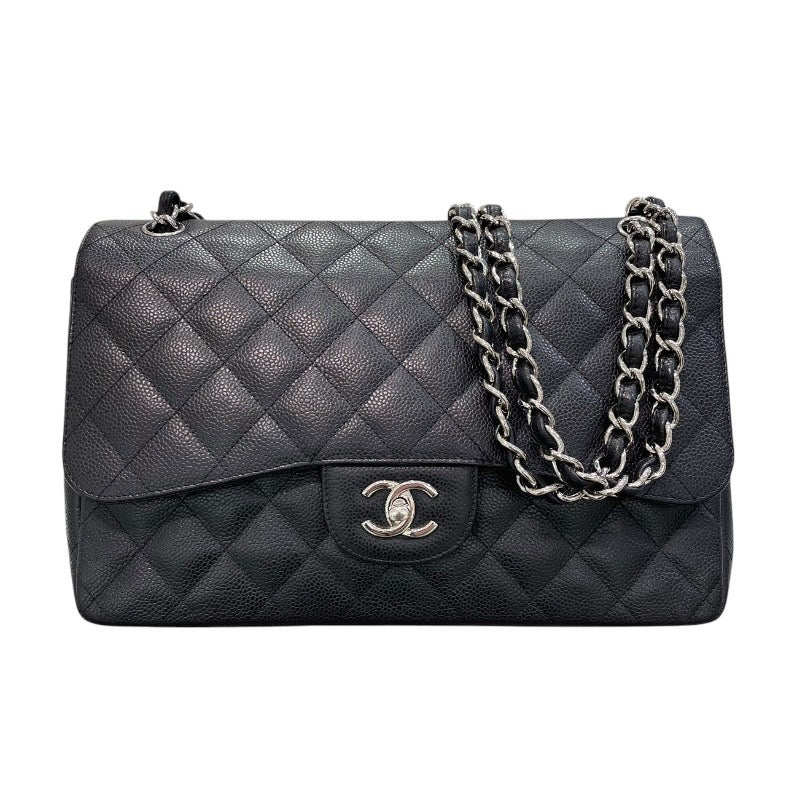 シャネル CHANEL マトラッセ30 16番台 ブラック/シルバー金具 キャビアスキン レディース ショルダーバッグ