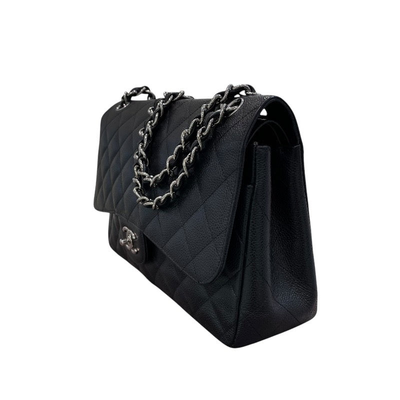 シャネル CHANEL マトラッセ30 16番台 ブラック/シルバー金具 キャビアスキン レディース ショルダーバッグ