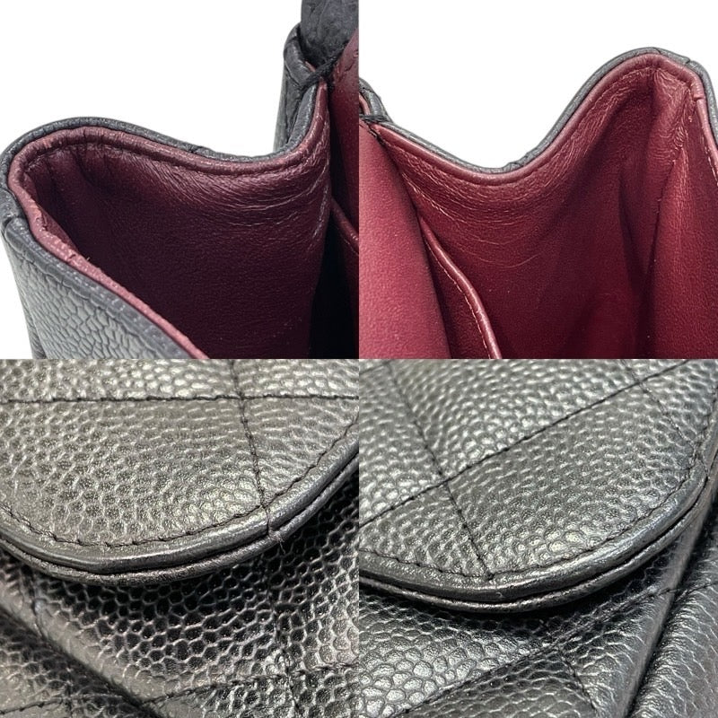 シャネル CHANEL マトラッセ30 16番台 ブラック/シルバー金具 キャビアスキン レディース ショルダーバッグ