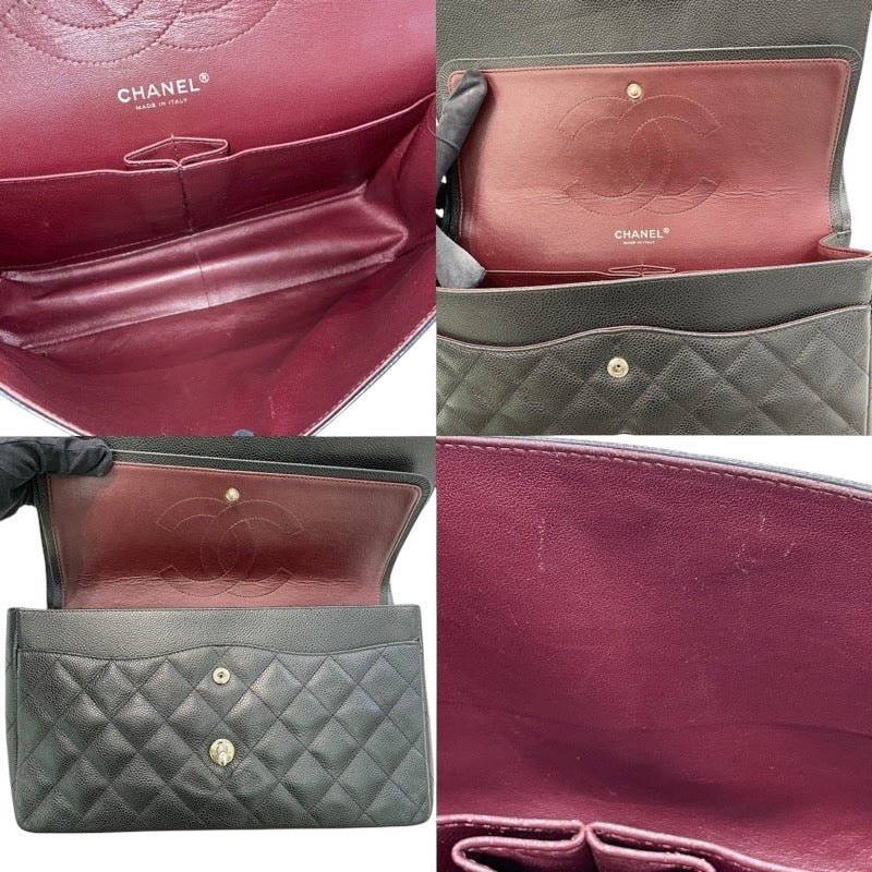 シャネル CHANEL マトラッセ30 16番台 ブラック/シルバー金具 キャビアスキン レディース ショルダーバッグ