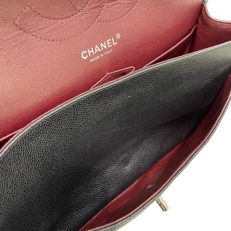 シャネル CHANEL マトラッセ30 16番台 ブラック/シルバー金具 キャビアスキン レディース ショルダーバッグ