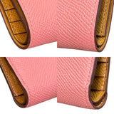 エルメス HERMES ベアンコンパクト ヴェルソ Y刻印 ローズコンフェッティ×セサミ×シルバー金具 エプソン レディース 二つ折り財布