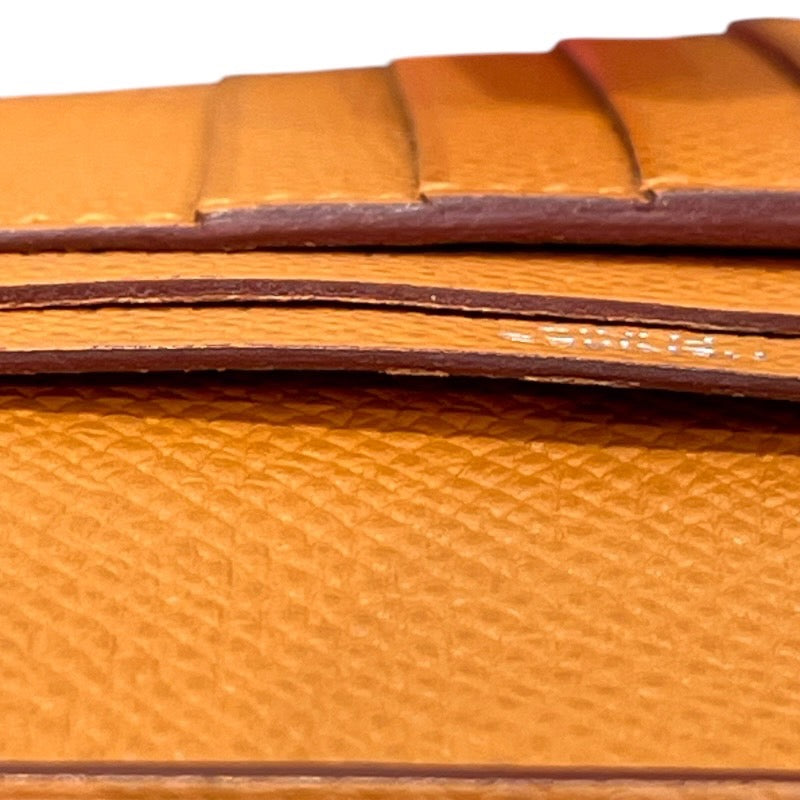 エルメス HERMES ベアンコンパクト ヴェルソ Y刻印 ローズコンフェッティ×セサミ×シルバー金具 エプソン レディース 二つ折り財布