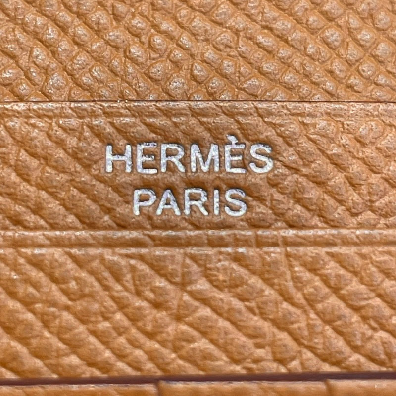 エルメス HERMES ベアンコンパクト ヴェルソ Y刻印 ローズコンフェッティ×セサミ×シルバー金具 エプソン レディース 二つ折り財布