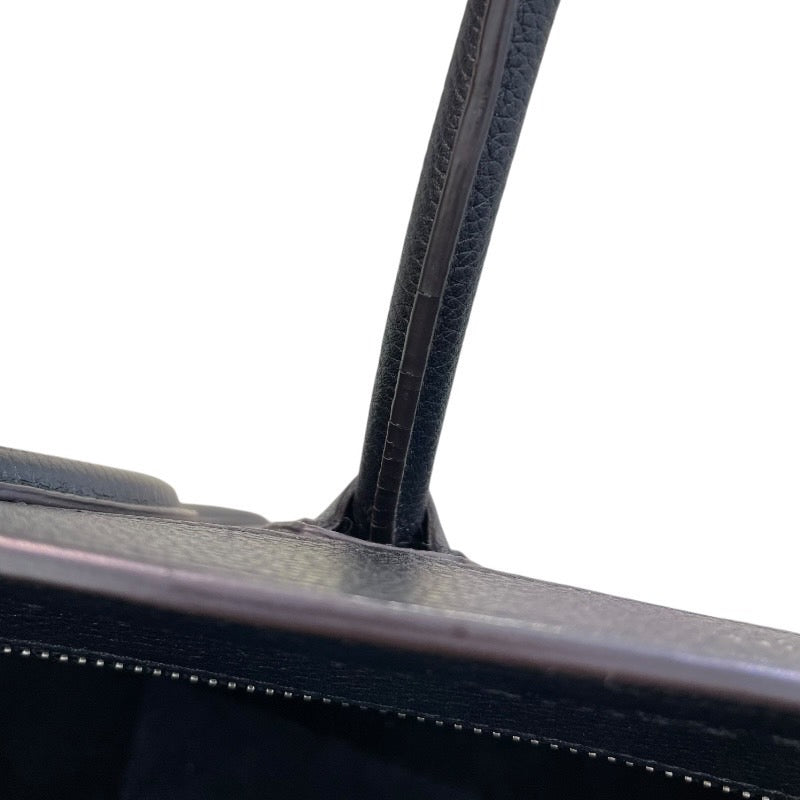 セリーヌ CELINE ラゲージ マイクロショッパー 189793 ブラック×SV金具 ドラムドカーフ レディース ハンドバッグ