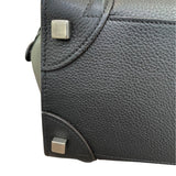 セリーヌ CELINE ラゲージ マイクロショッパー 189793 ブラック×SV金具 ドラムドカーフ レディース ハンドバッグ