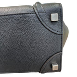 セリーヌ CELINE ラゲージ マイクロショッパー 189793 ブラック×SV金具 ドラムドカーフ レディース ハンドバッグ