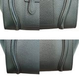 セリーヌ CELINE ラゲージ マイクロショッパー 189793 ブラック×SV金具 ドラムドカーフ レディース ハンドバッグ