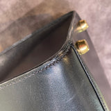 エルメス HERMES ケリースポーツMM 〇W刻 ブラック ゴールド金具 ボックスカーフ レディース ショルダーバッグ