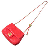 シャネル CHANEL マトラッセボールチェーンショルダー AS1786 レット　GD金具 ラム レディース ショルダーバッグ