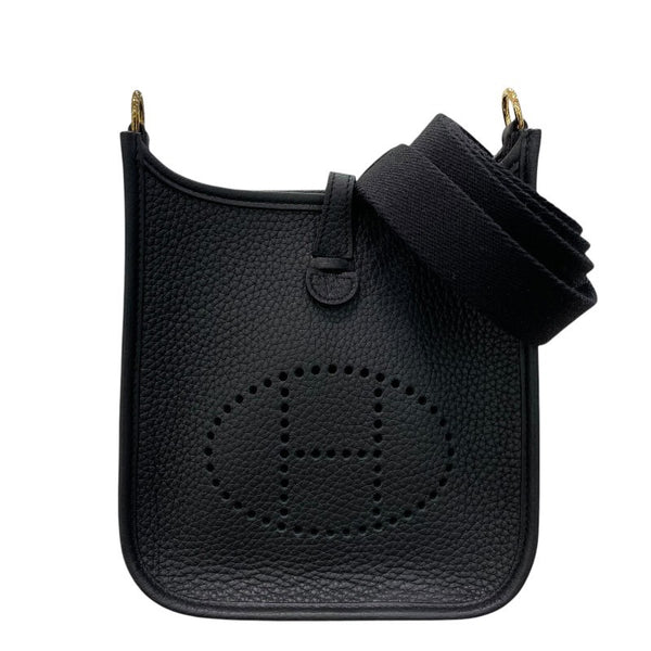 エルメス HERMES エヴリンTPM W刻 ブラック×GD金具 トリヨンクレマンス ユニセックス ショルダーバッグ